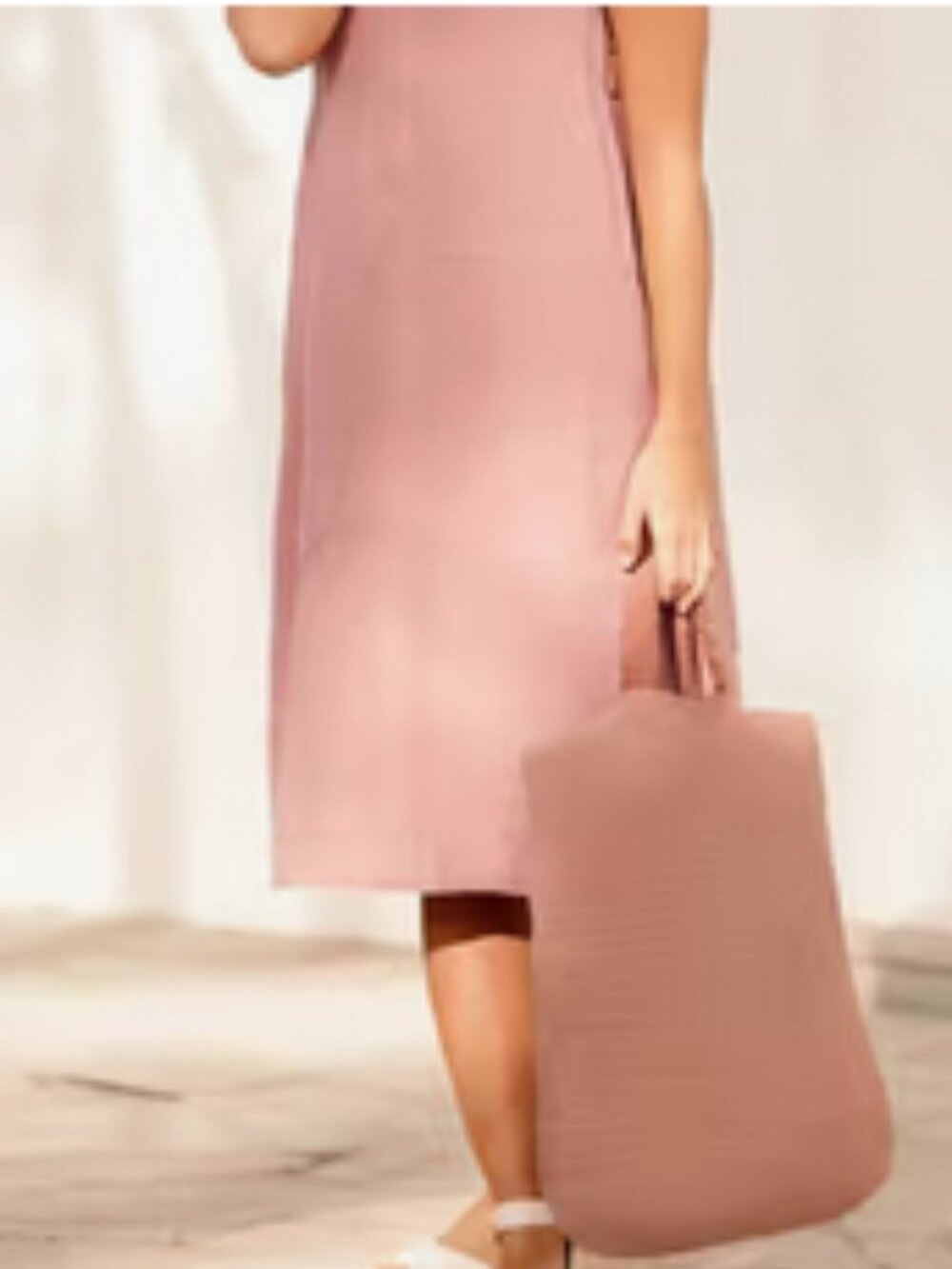 Elegant Apricot Pink Casual Dress